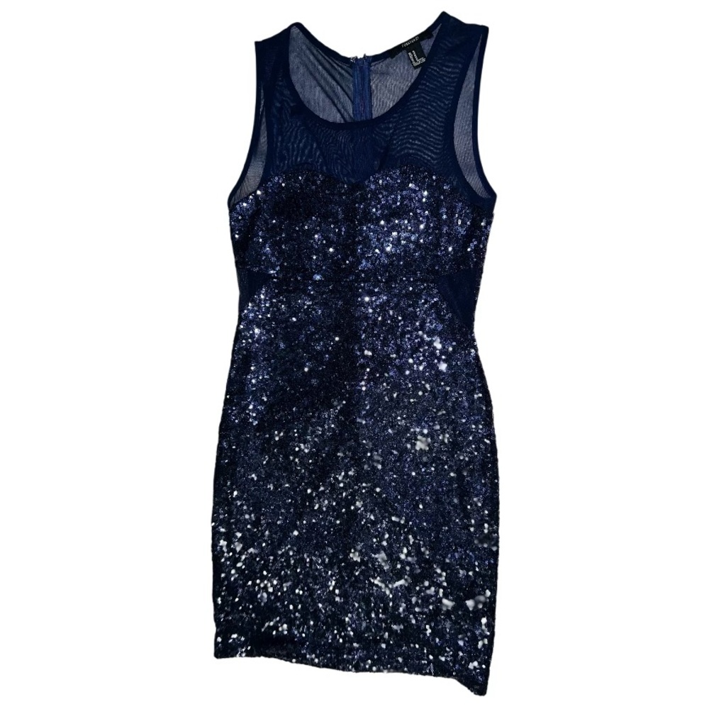 Navy Blue Sequin Dress
